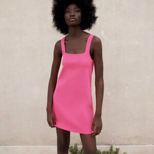 Zara Hot Pink 70s Mini Dress